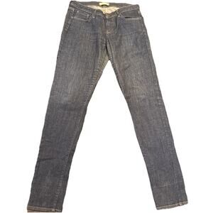 Uniqlo Women's Skinny Tapered Mid Rise Jeans Denim Blue Dark Wash Size W28 x L33